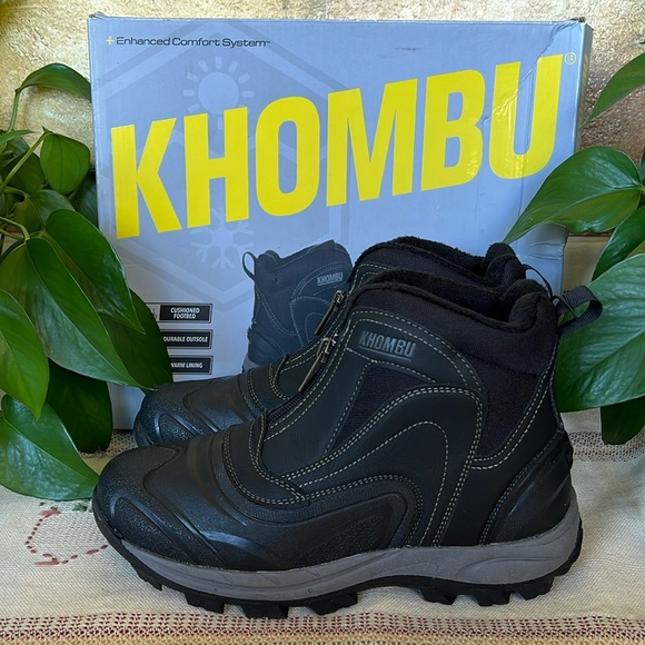 🥾 NEW Khombu Men's Mason Hybrid Winter Weather Hiker Zip-Up Traction Boots 🥾 - Picture 1 of 14